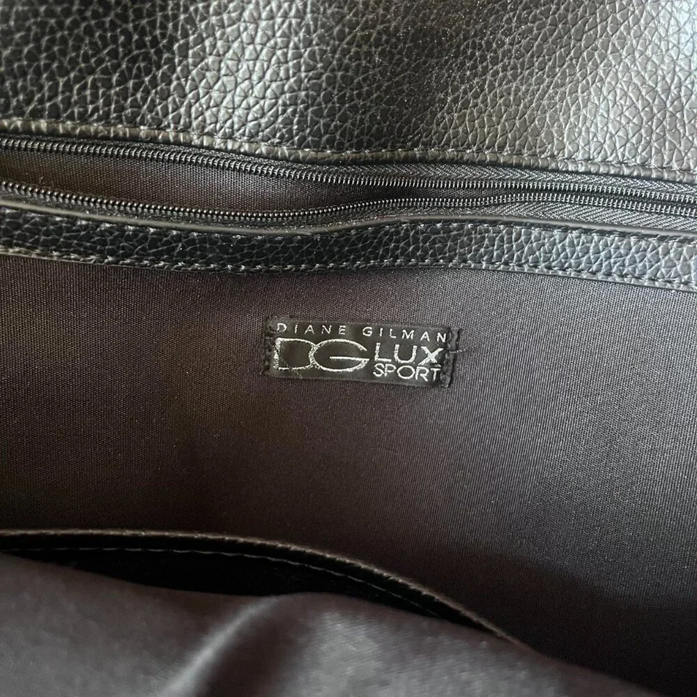 Diane Gilman DG Lux Sport Black Leather Tote Bag 🖤‎